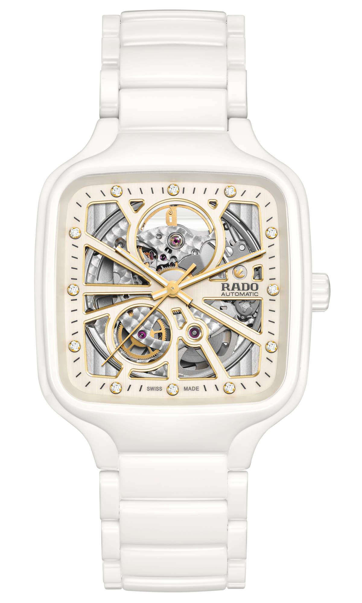 Rado True Square Diamonds Automatik L Open Heart