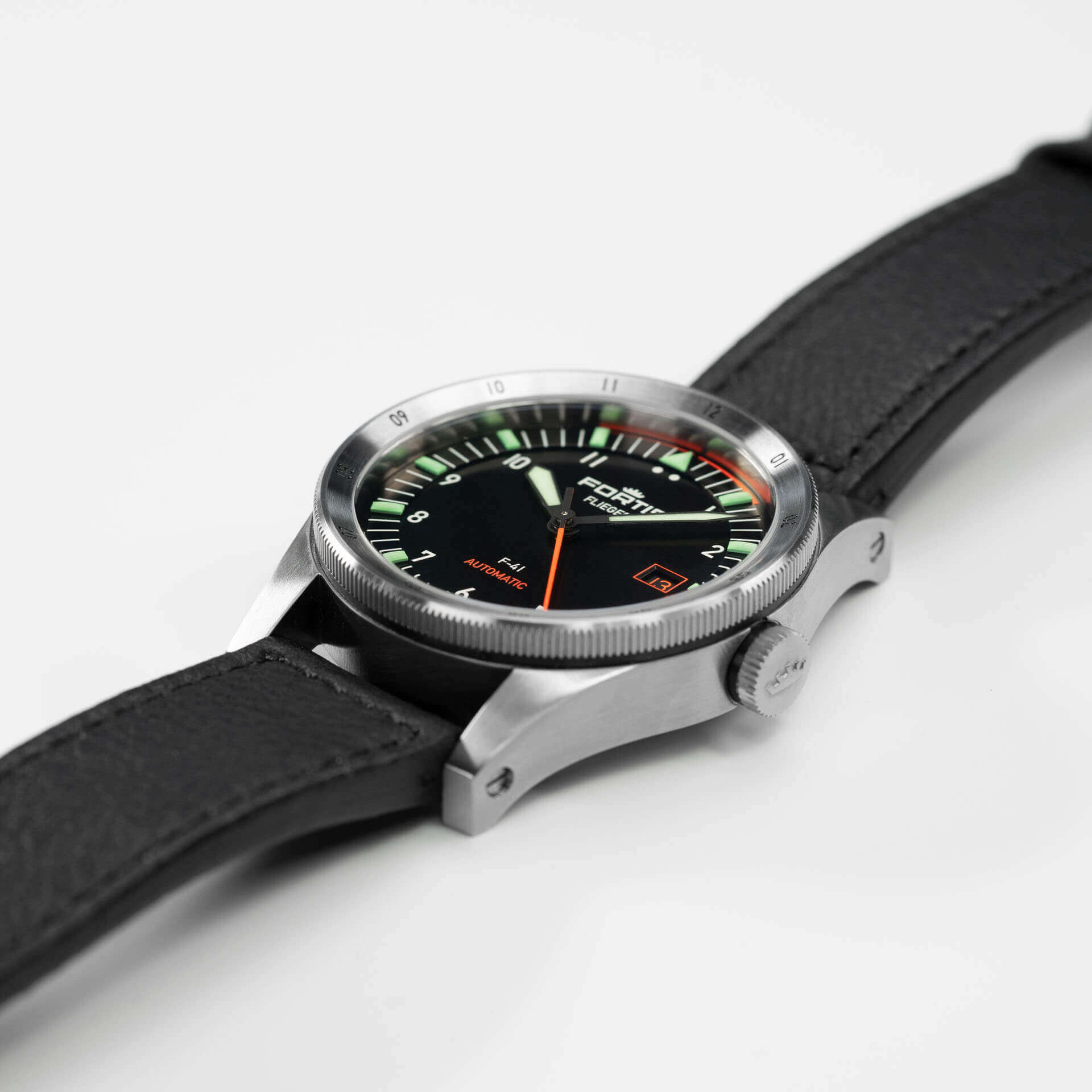 Fortis Flieger F-41 auf Lederband – Bild 2