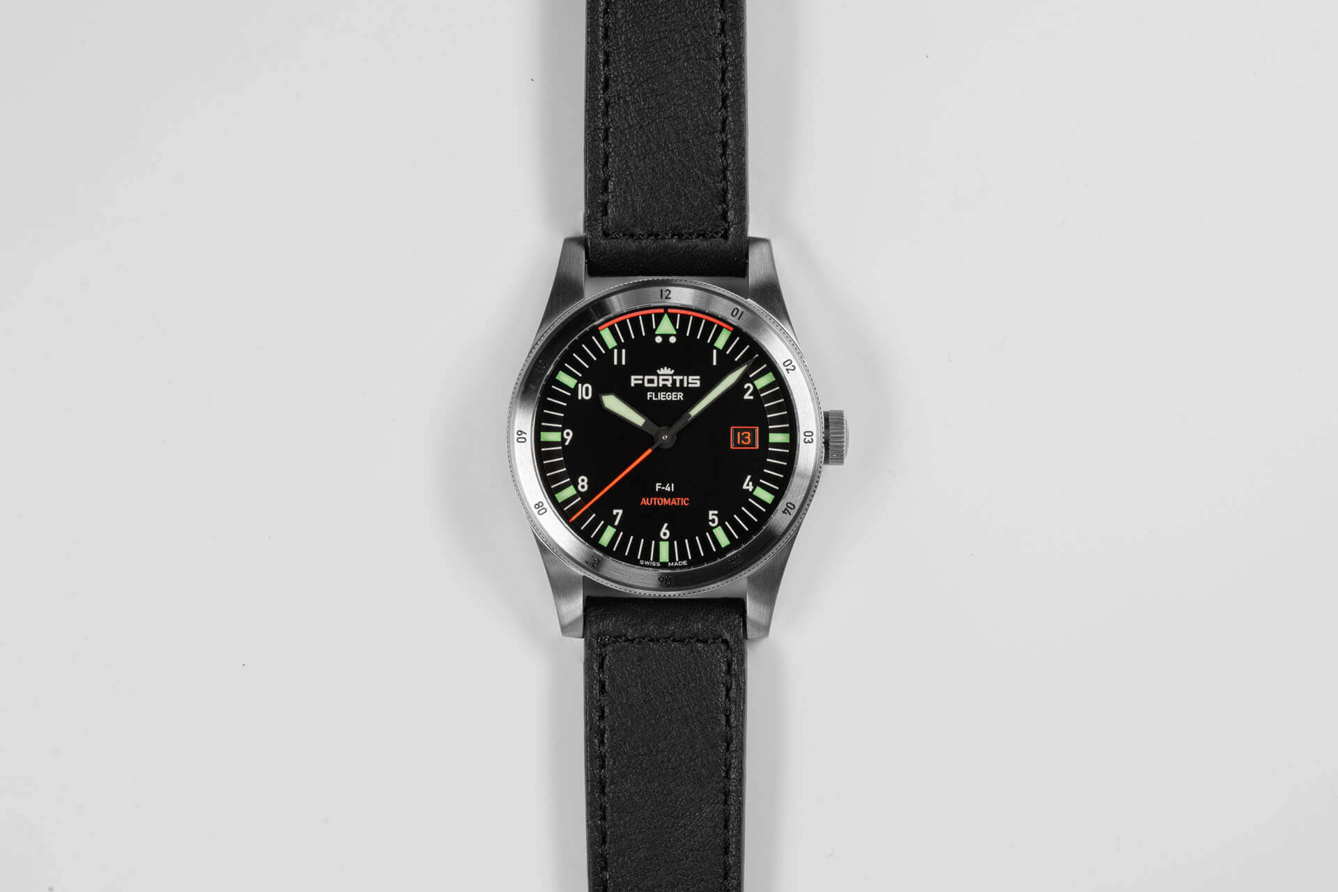 Fortis Flieger F-41 auf Lederband – Bild 4
