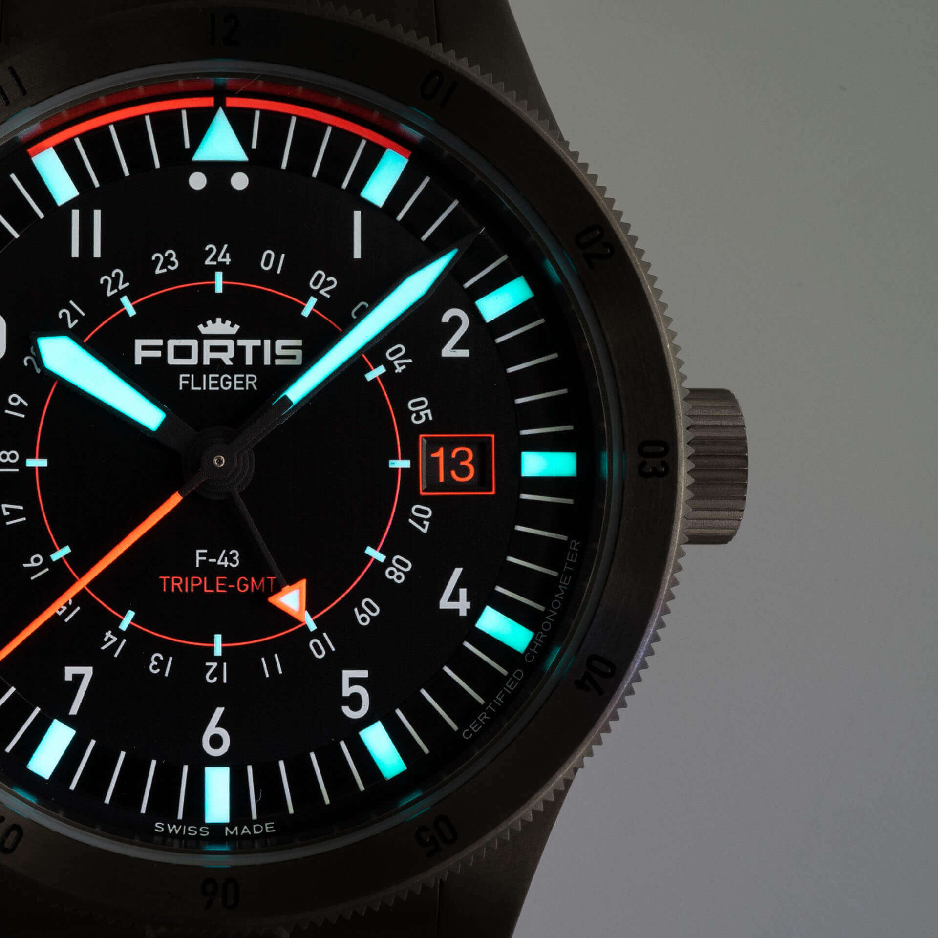 Fortis Flieger F-43 Triple GMT – Bild 2