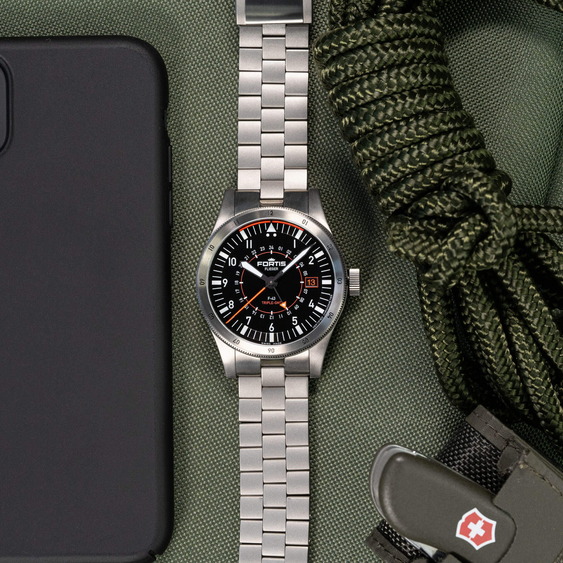 Fortis Flieger F-43 Triple GMT – Bild 8