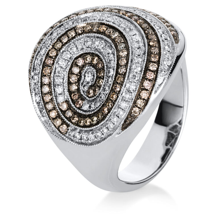 Ring 18 kt WG, schwarz rhodiniert