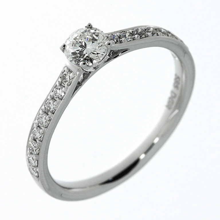 Ring 4er-Krappe 14 kt WG, GIA2456546685
