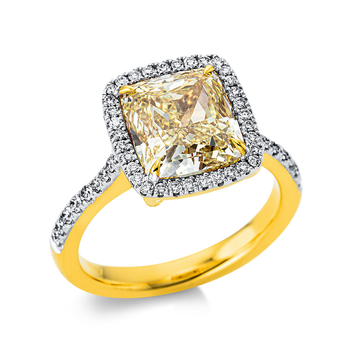 Ring 4er-Krappe 18 kt GG+WG, GIA 6214393590