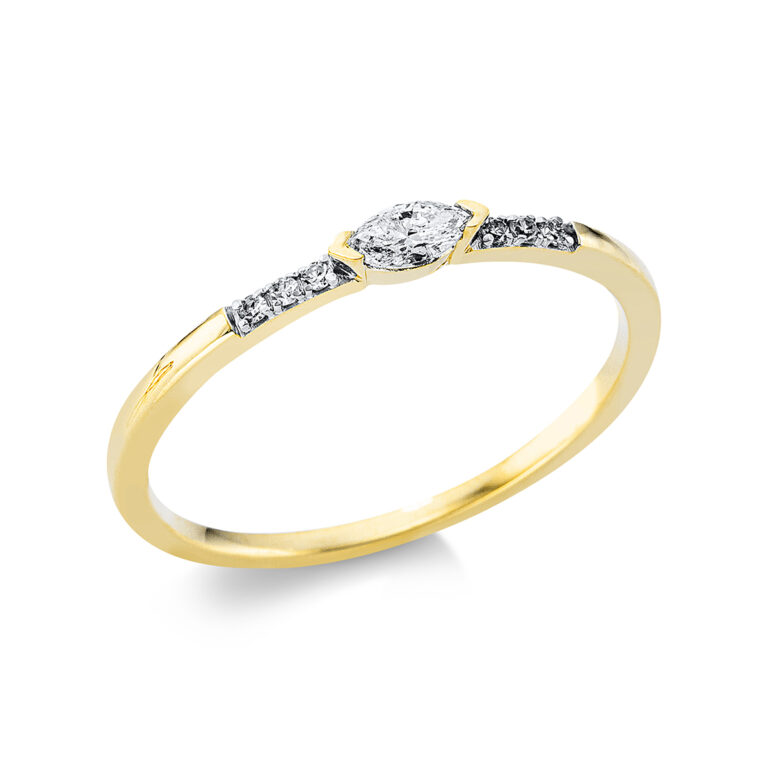 Ring 2er-Krappe 18 kt GG+WG