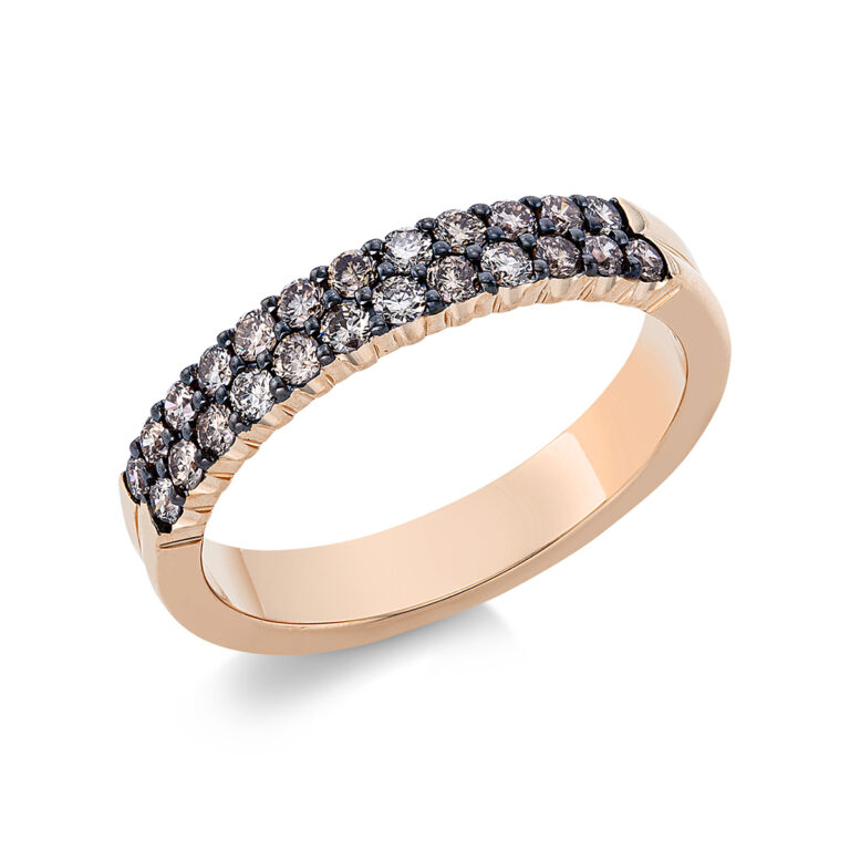 Ring 14 kt RG, schwarz rhodiniert