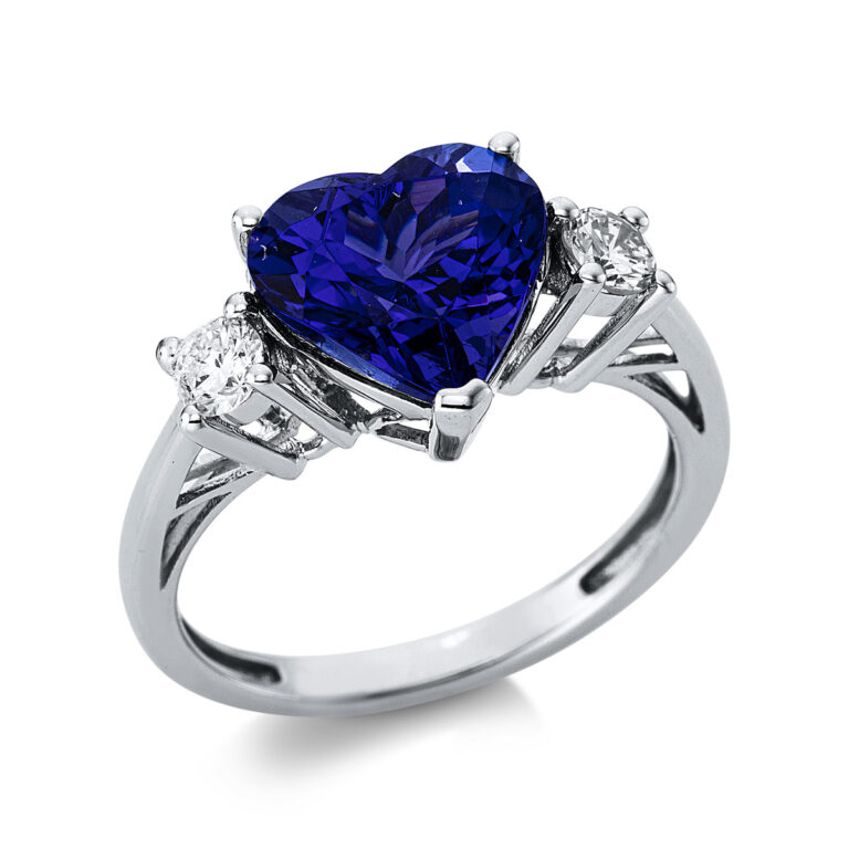 Ring 3er-Krappe 14 kt WG "Herz"