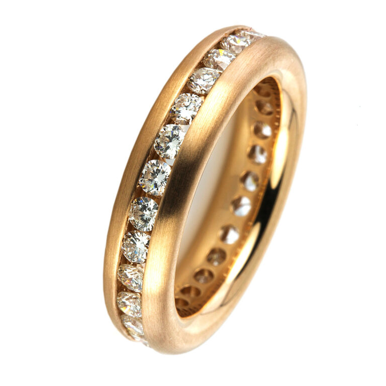 Ring 18 kt RG, mattiert