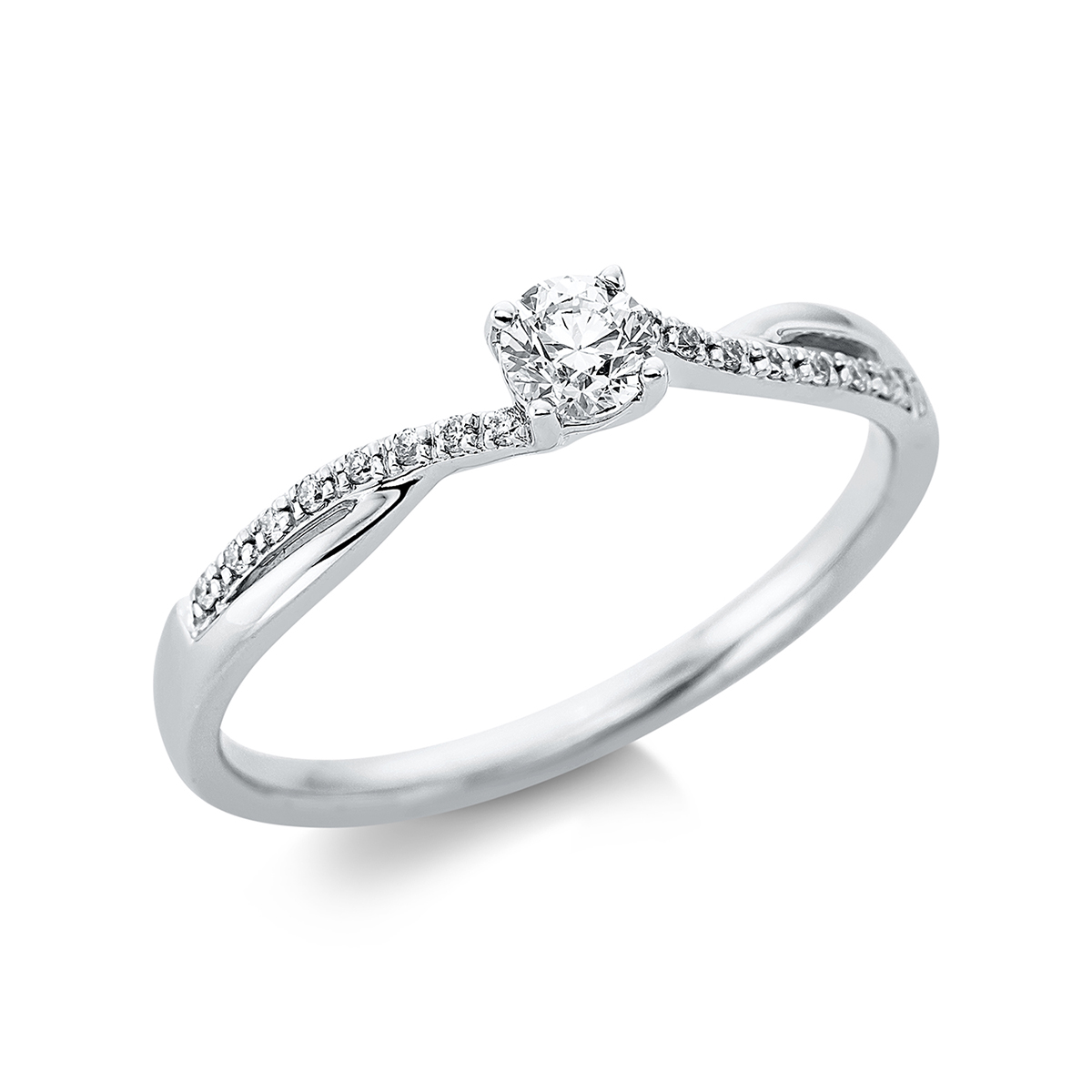 Ring 4er-Krappe 18 kt WG