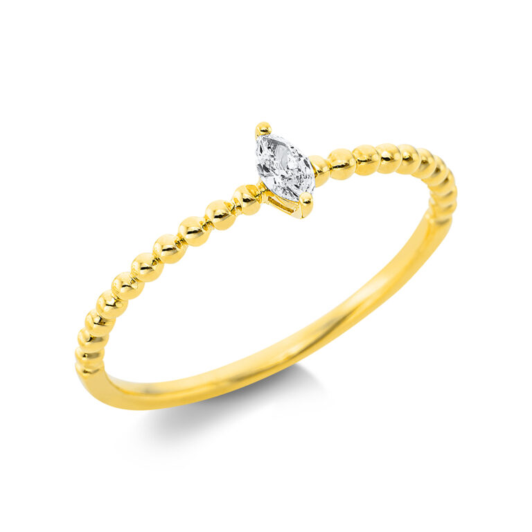 Ring 2er-Krappe 18 kt GG