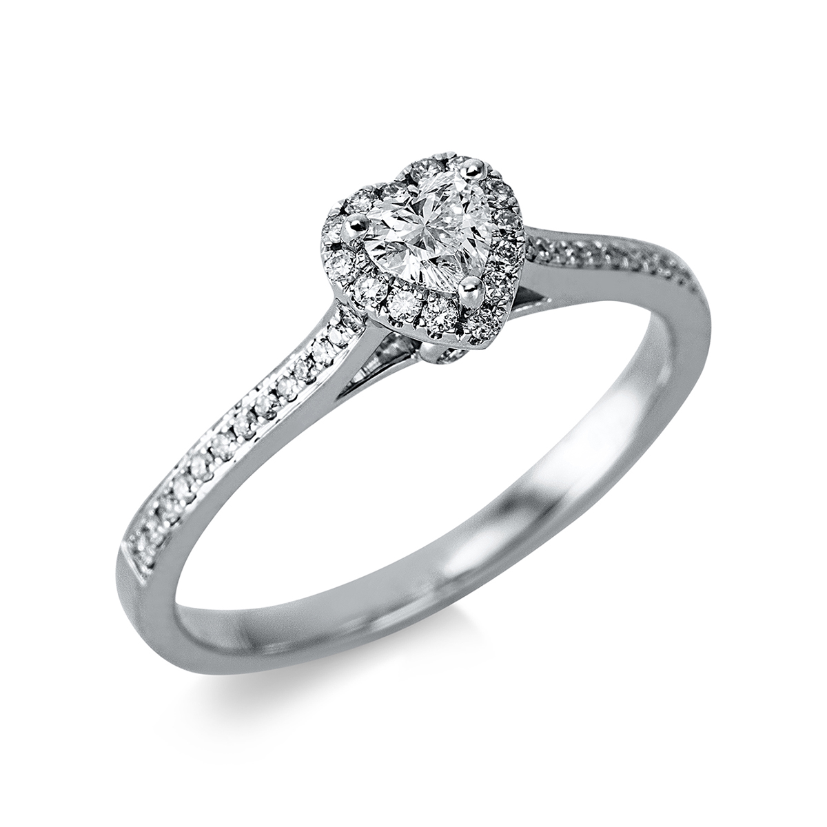 Ring 18 kt WG "Herz"