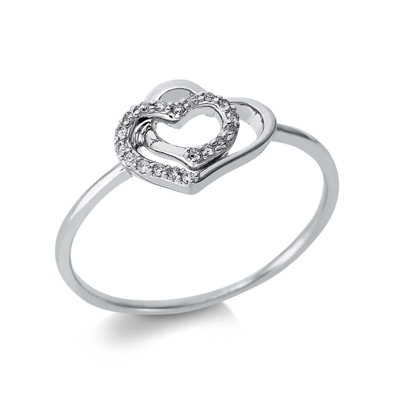 Ring 18 kt WG "Herz"