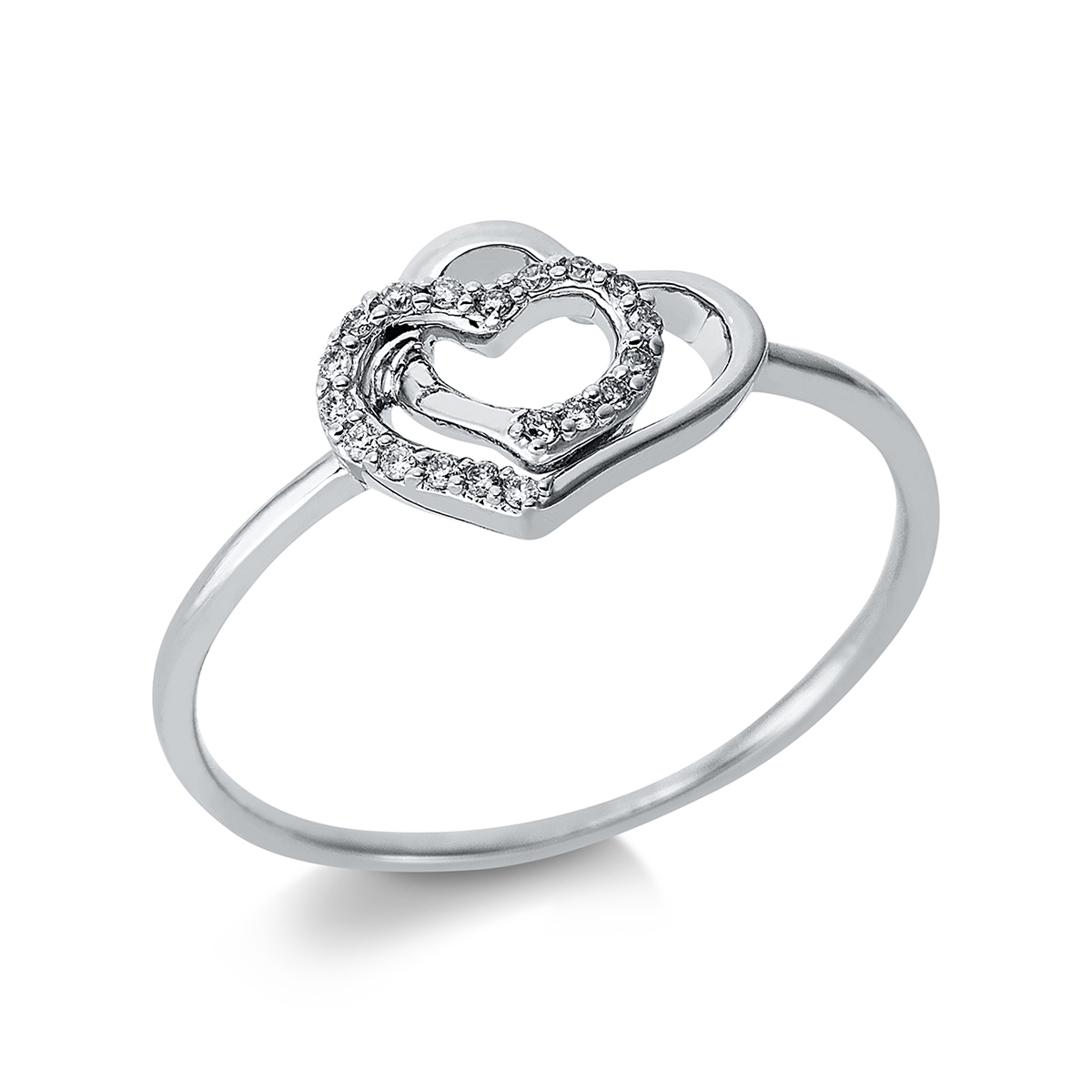 Ring 18 kt WG "Herz"