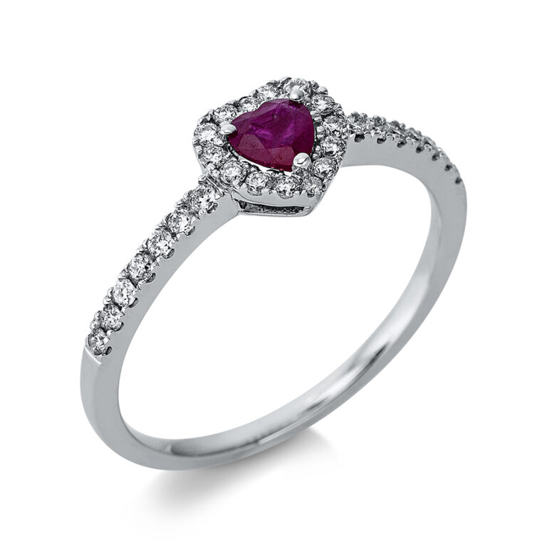 Ring 3er-Krappe 18 kt WG "Herz"