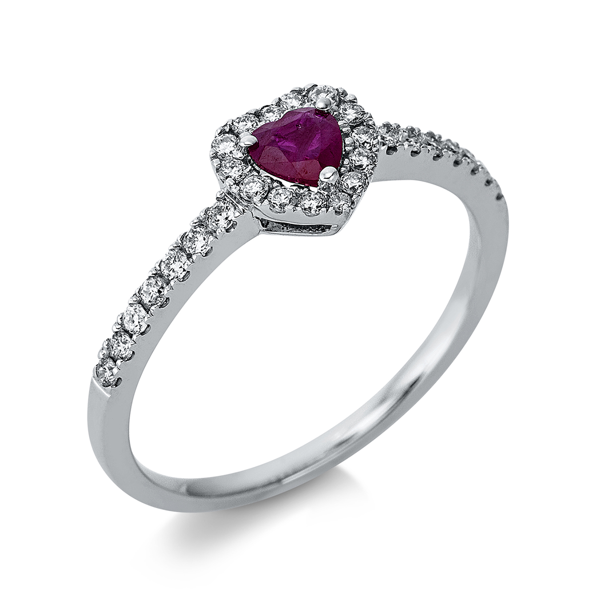 Ring 3er-Krappe 18 kt WG "Herz"