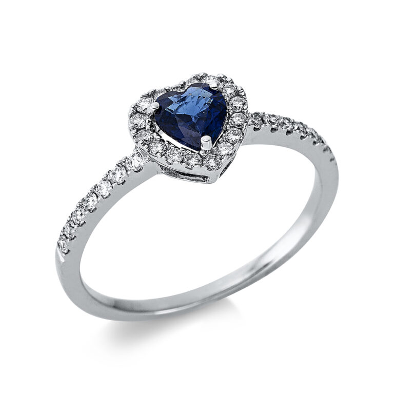 Ring 3er-Krappe 18 kt WG "Herz"