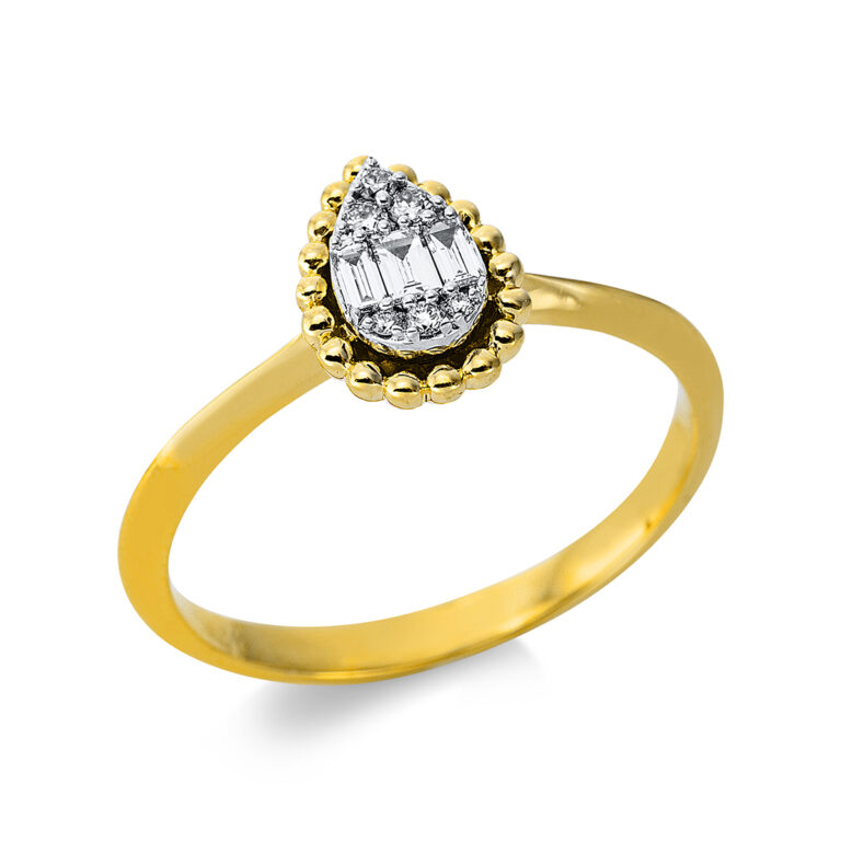 Ring 18 kt GG+WG "Tropfen"