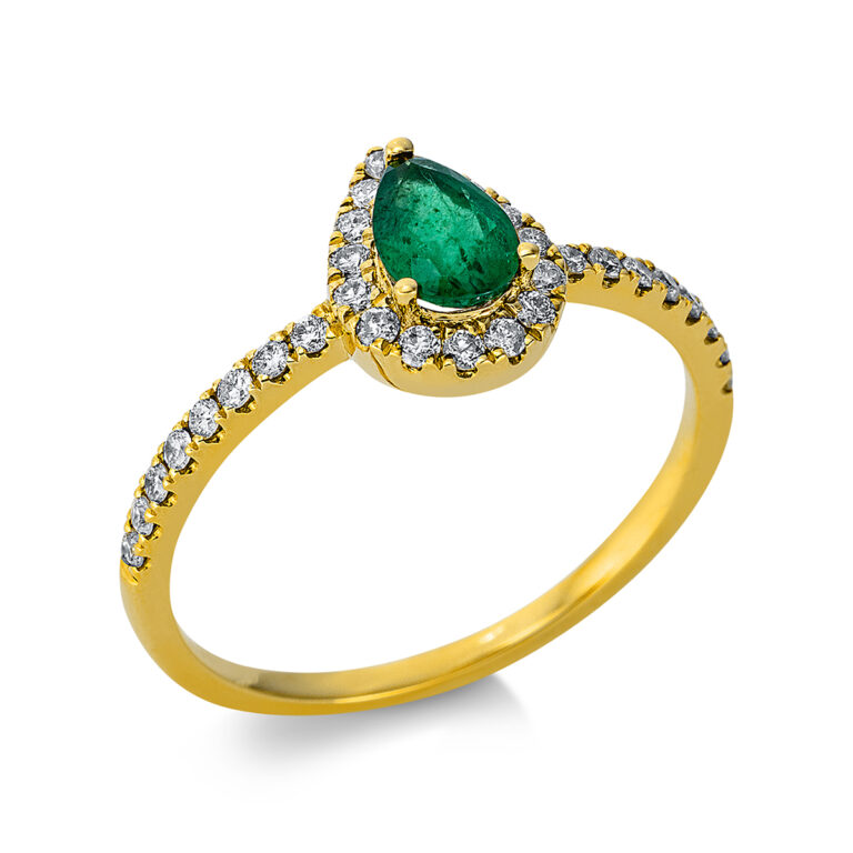 Ring 3er-Krappe 18 kt GG "Tropfen"