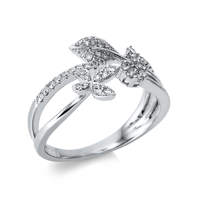 Ring 18 kt WG "Schmetterlinge"