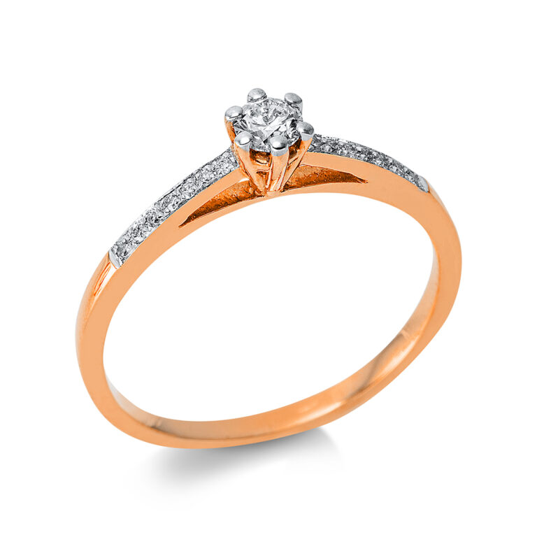 Ring 6er-Krappe 18 kt RG