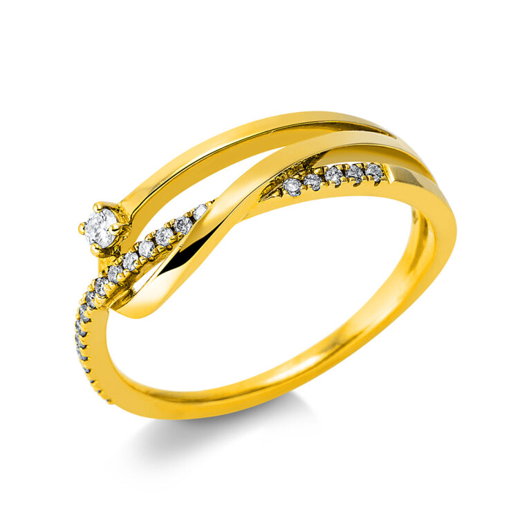 Ring 4er-Krappe 18 kt GG