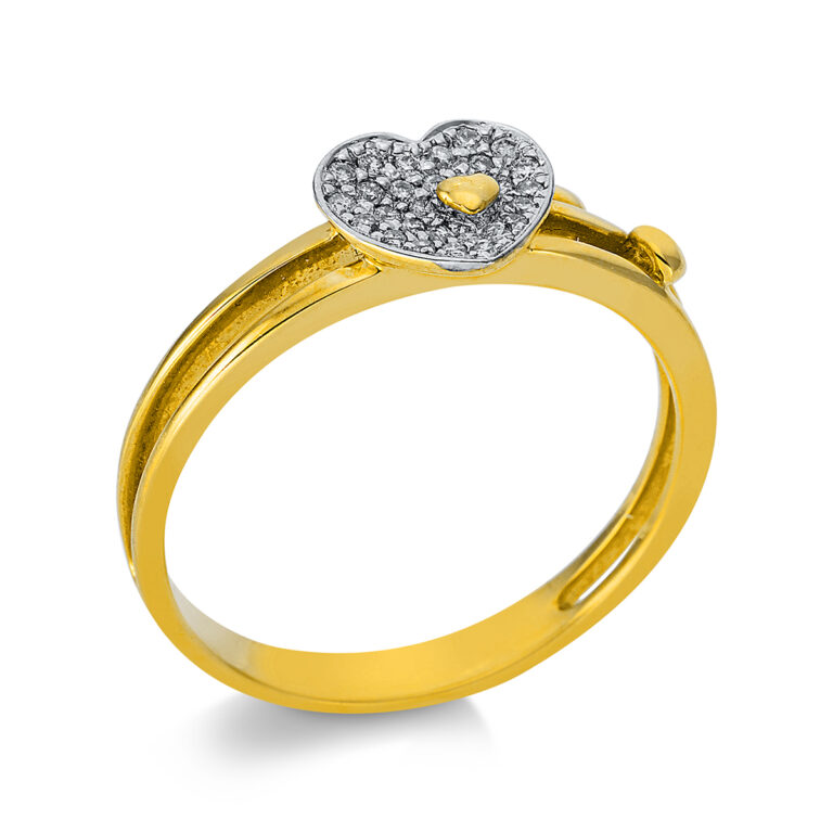 Ring 18 kt GG "Herz"