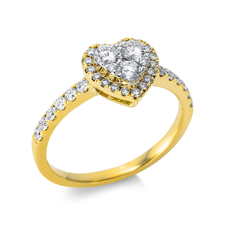 Ring 18 kt GG+WG "Herz"