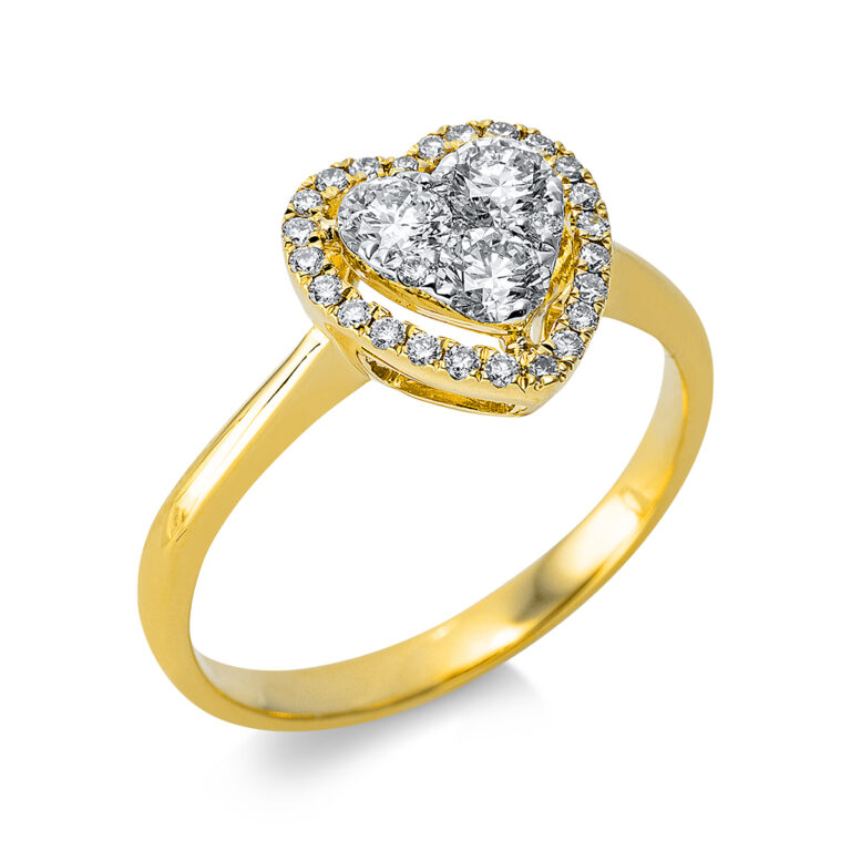 Ring 18 kt GG+WG "Herz"