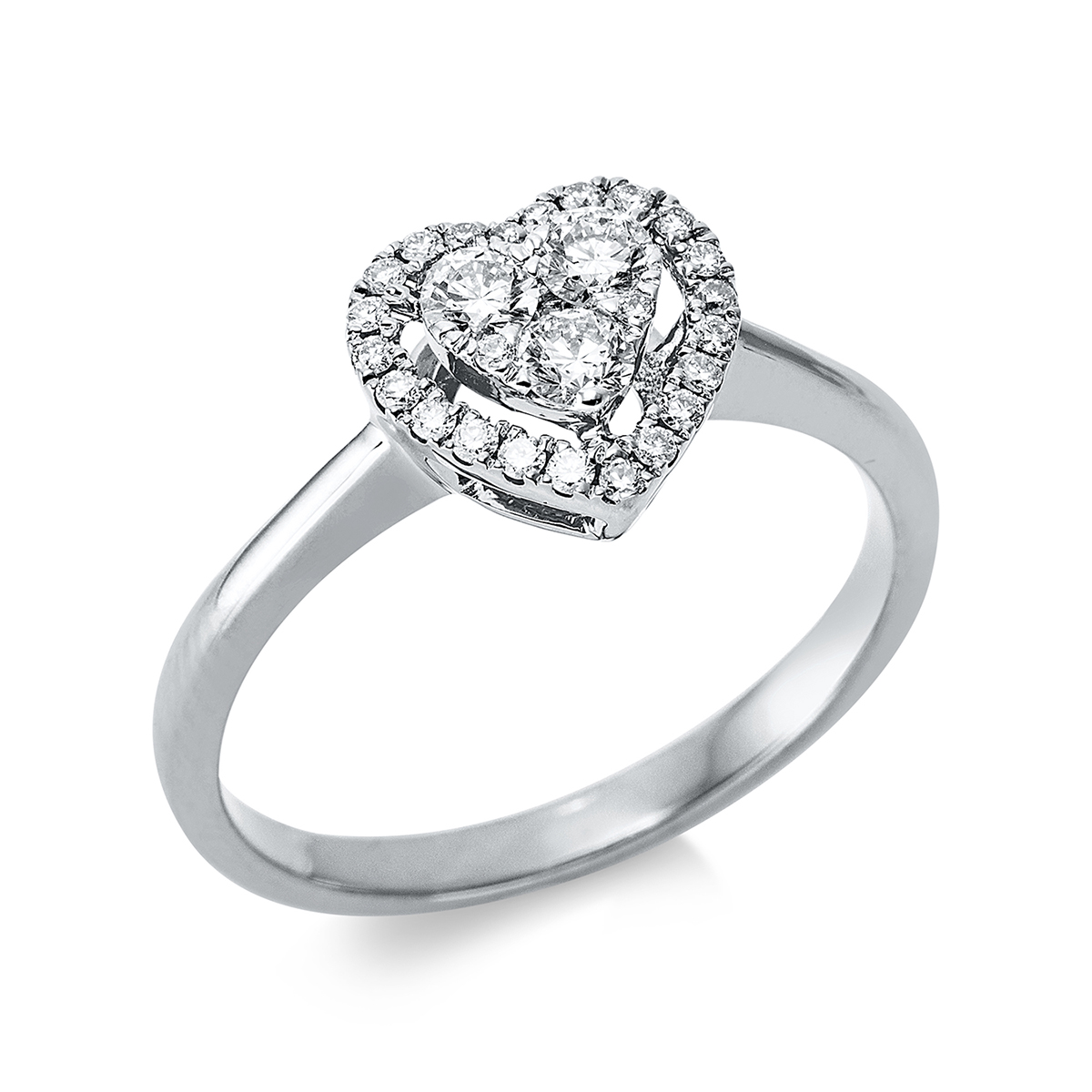 Ring 18 kt WG "Herz"