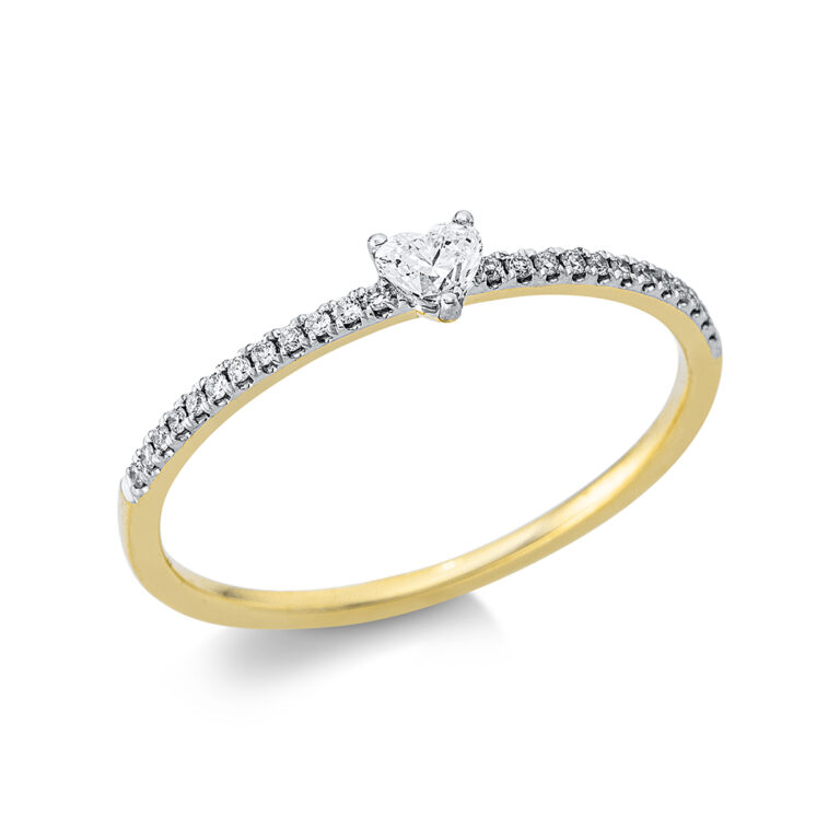 Ring 3er-Krappe 18 kt GG "Herz"