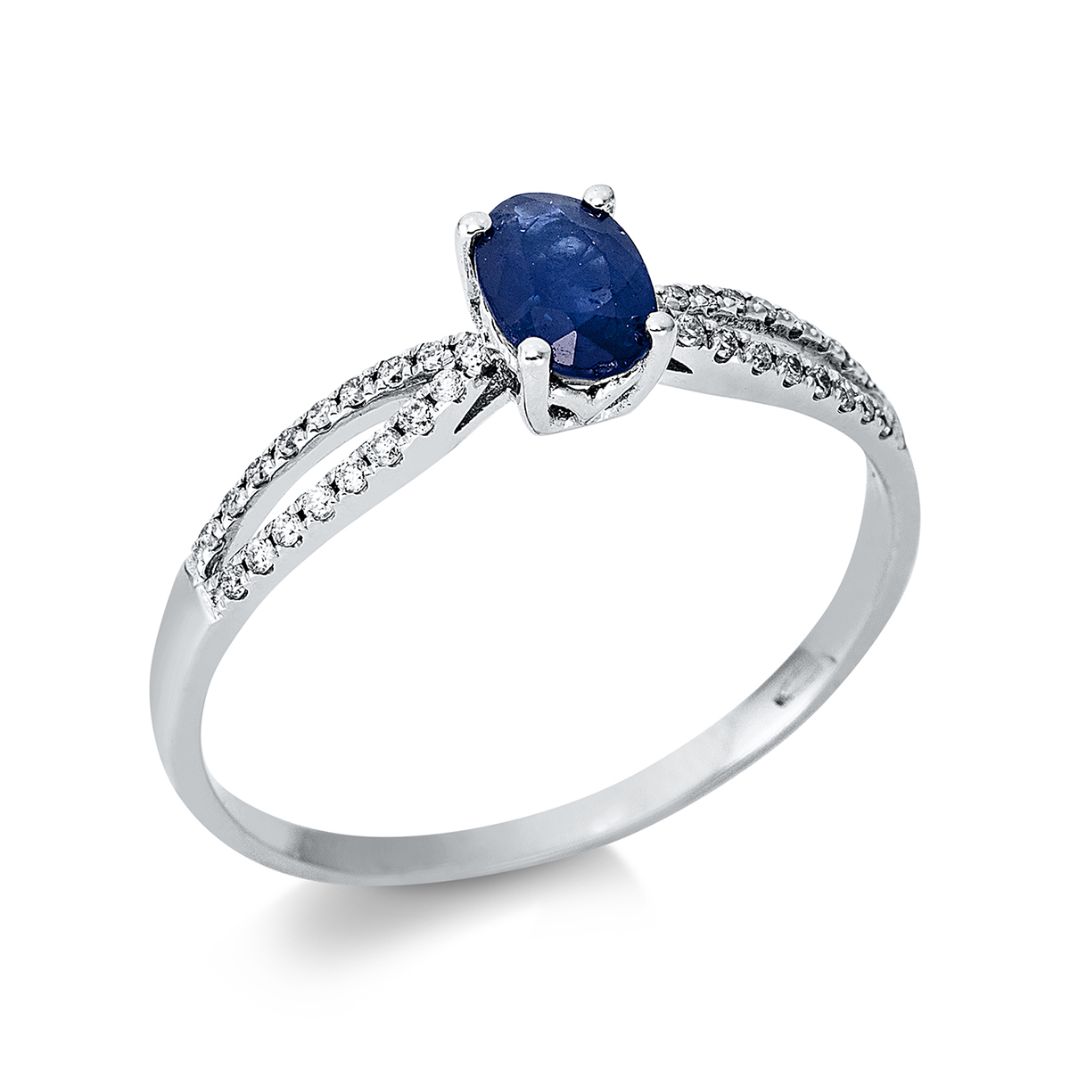 Ring 4er-Krappe 14 kt WG