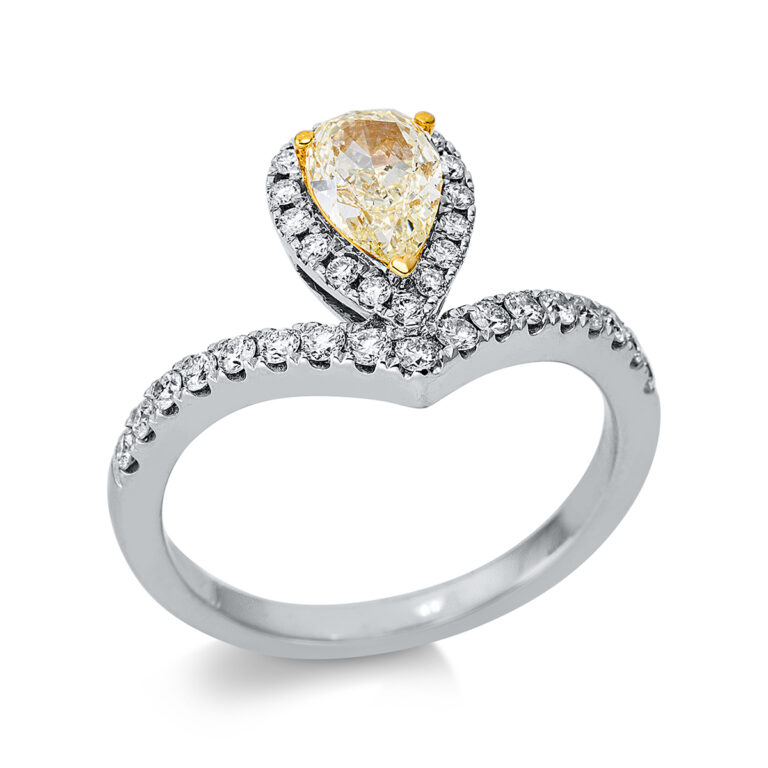 Ring 3er-Krappe 18 kt WG+GG