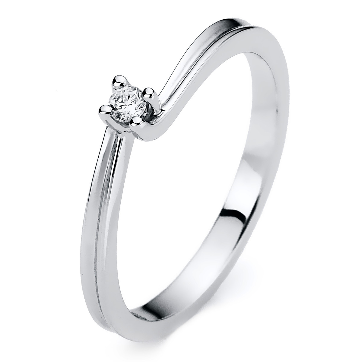 Ring 4er-Krappe 14 kt WG