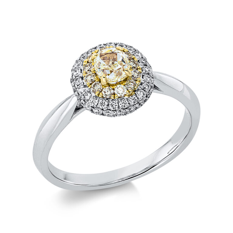 Ring 4er-Krappe 18 kt WG+GG