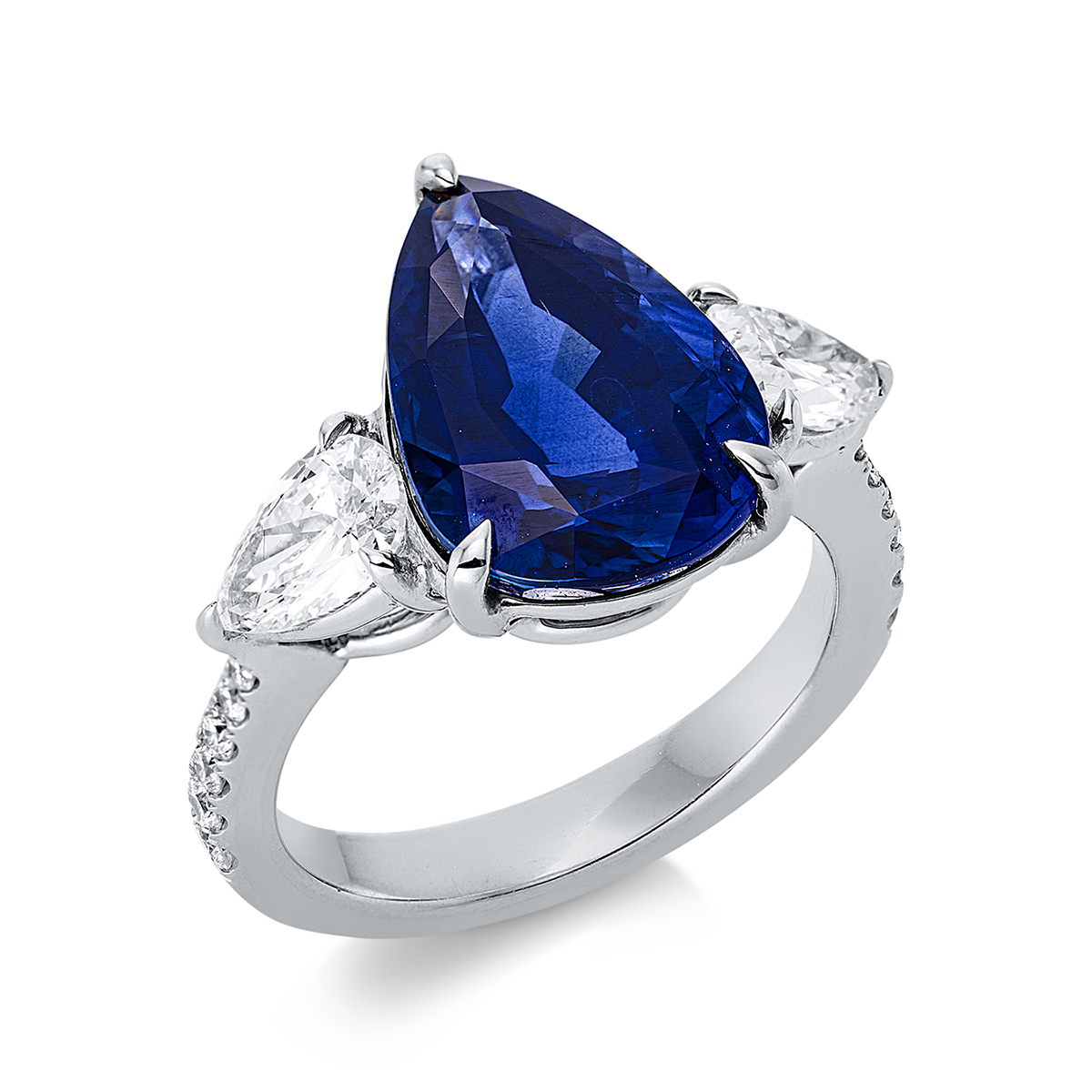 Ring 18 kt WG, GIA: 2pcs