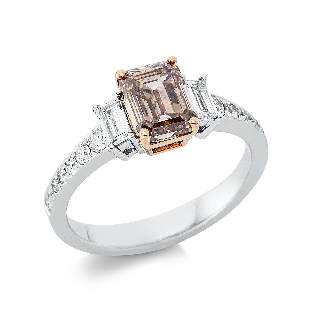 Ring 4er-Krappe 18 kt WG+RG