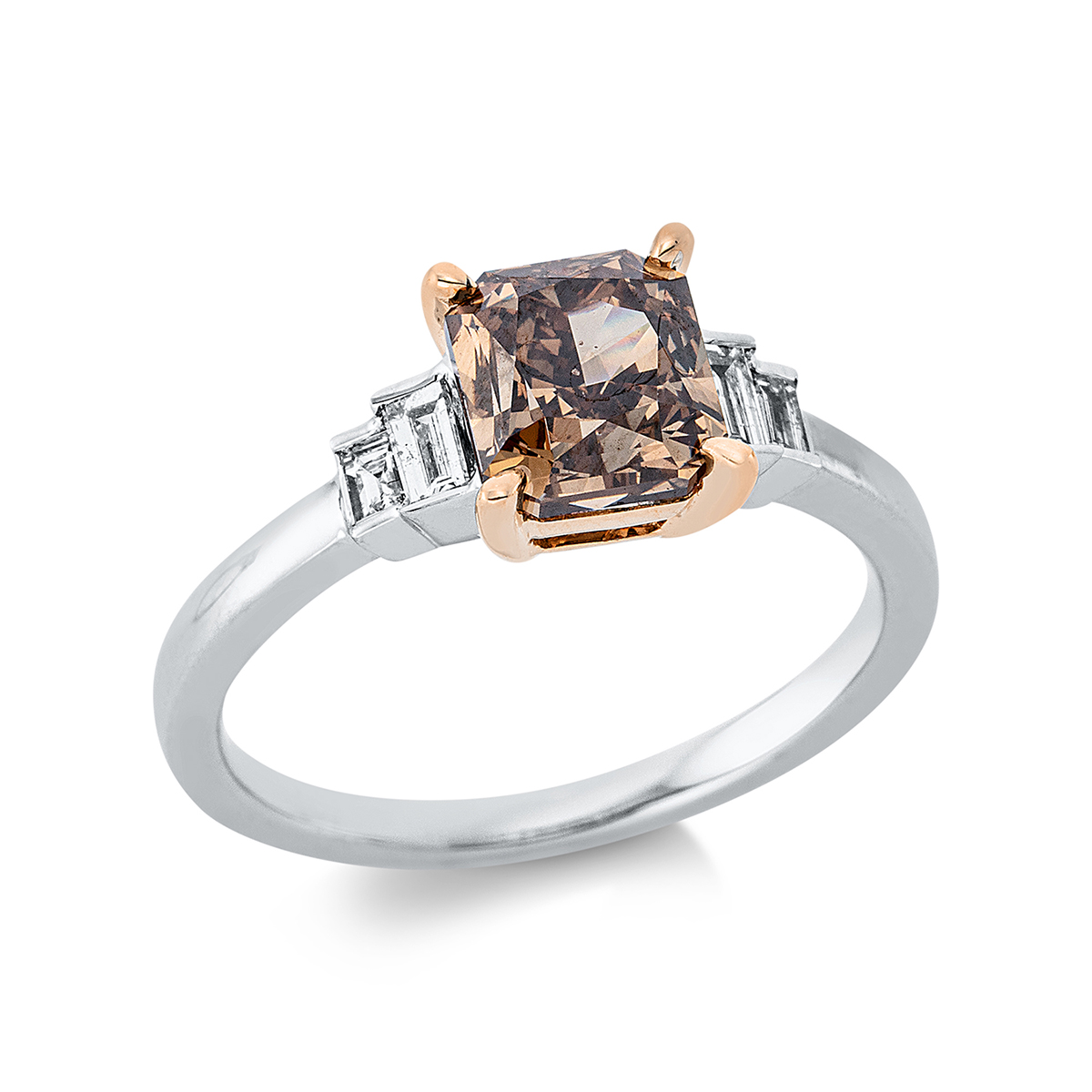 Ring 4er-Krappe 18 kt WG+RG