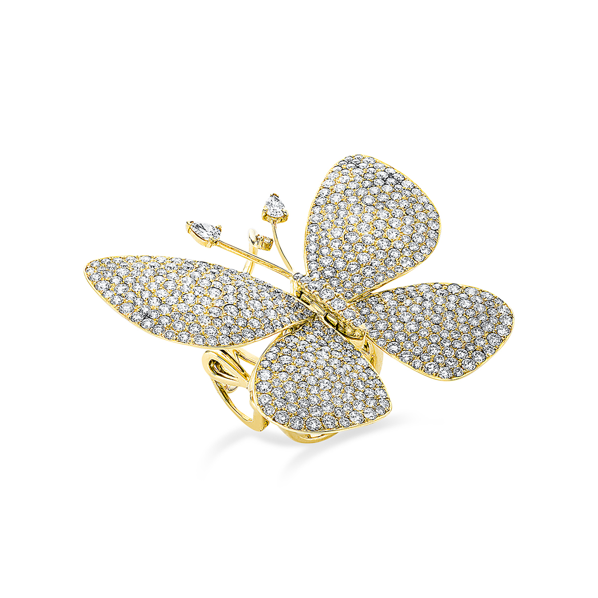Ring 18 kt GG "Schmetterling"