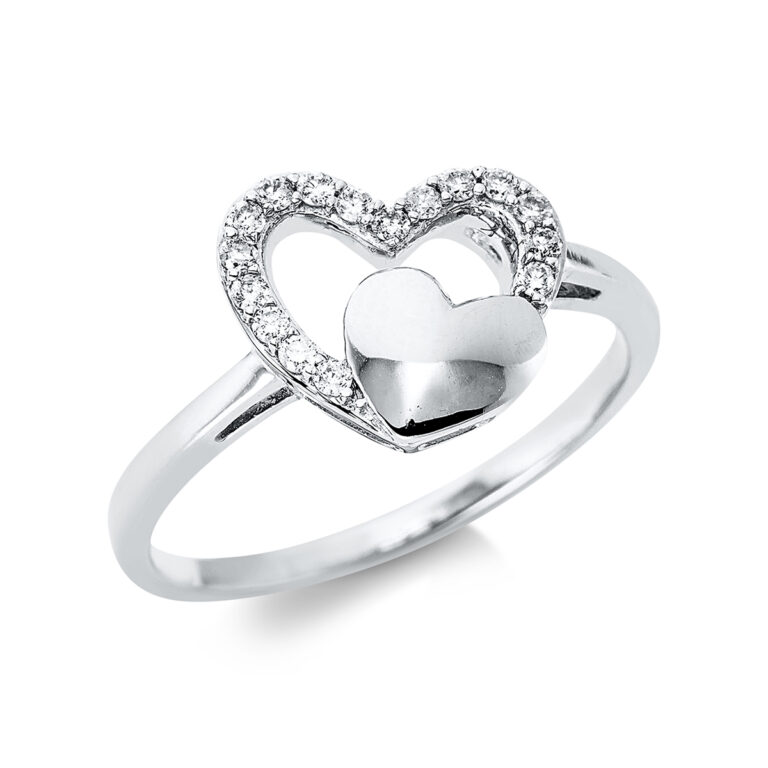 Ring 18 kt WG "Herz"