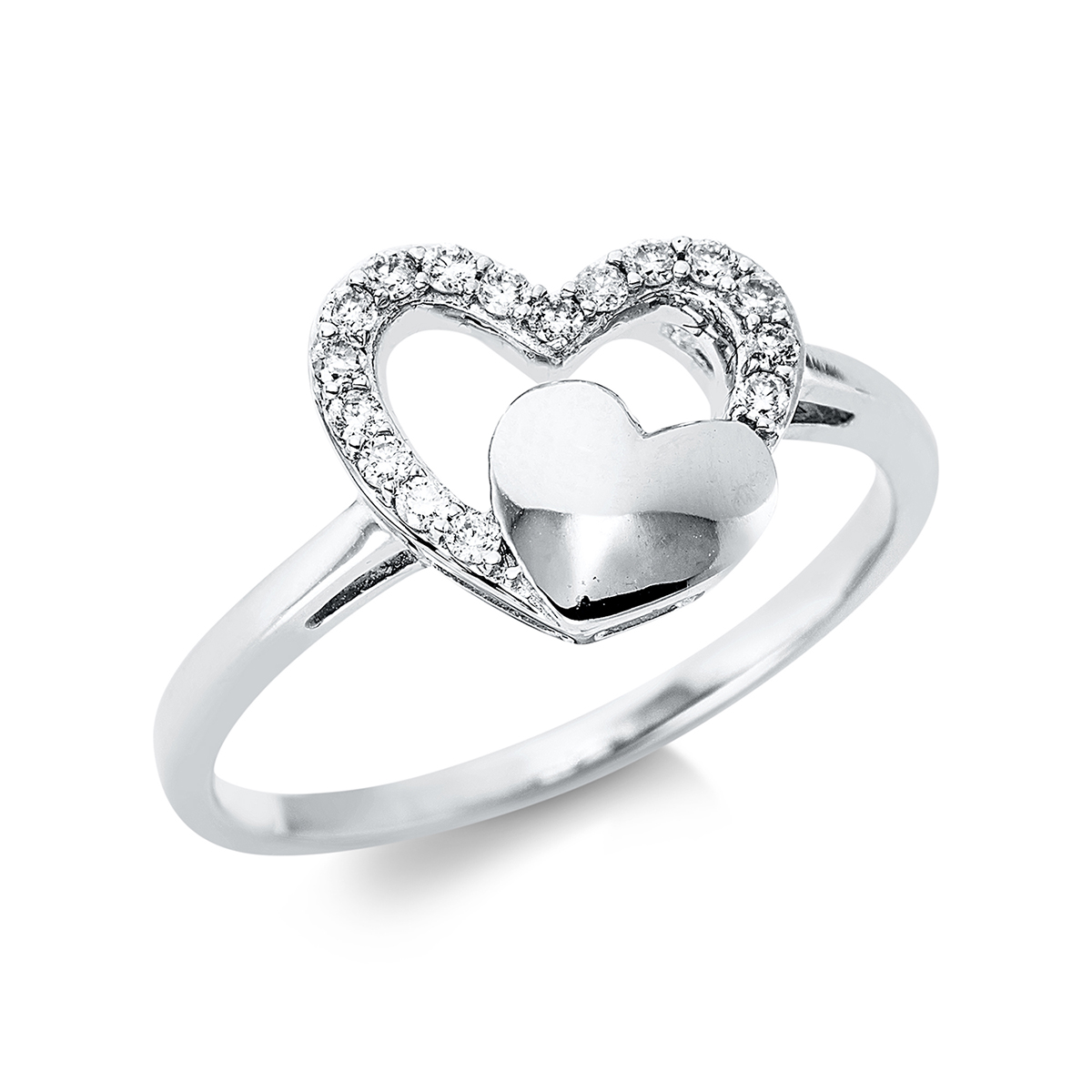 Ring 18 kt WG "Herz"