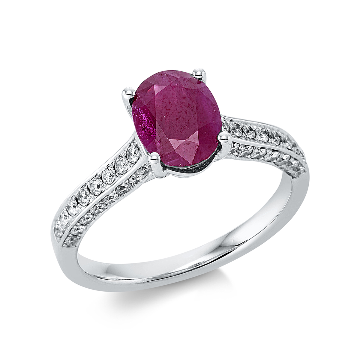 Ring 4er-Krappe 18 kt WG