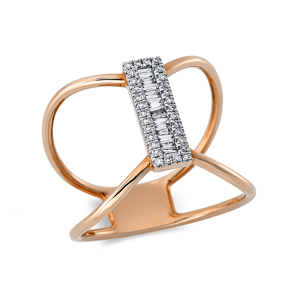 Ring 14 kt RG+WG