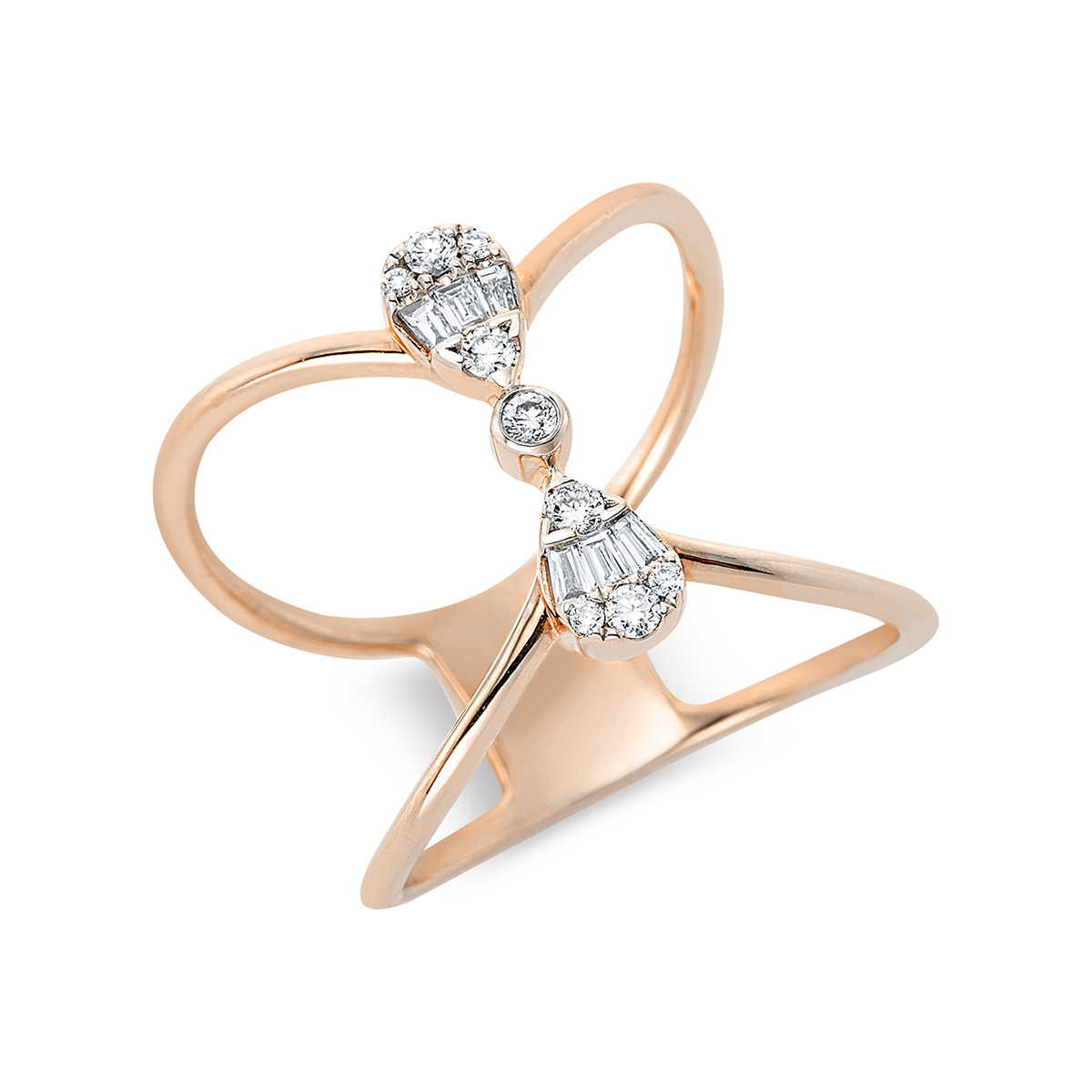 Ring 14 kt RG+WG