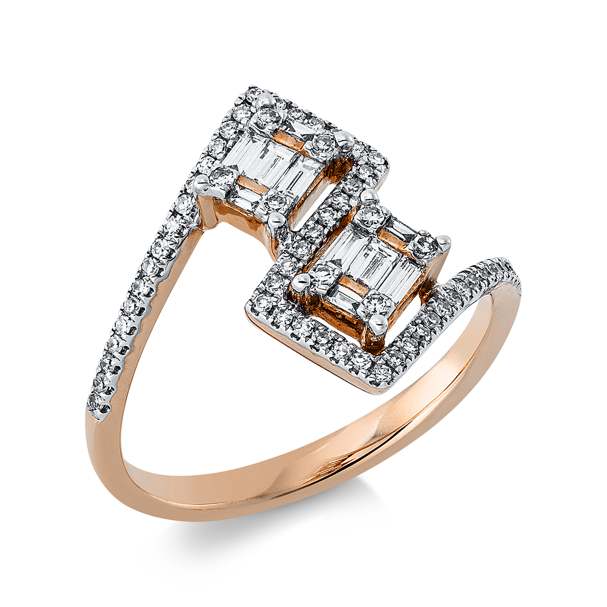 Ring 14 kt RG+WG