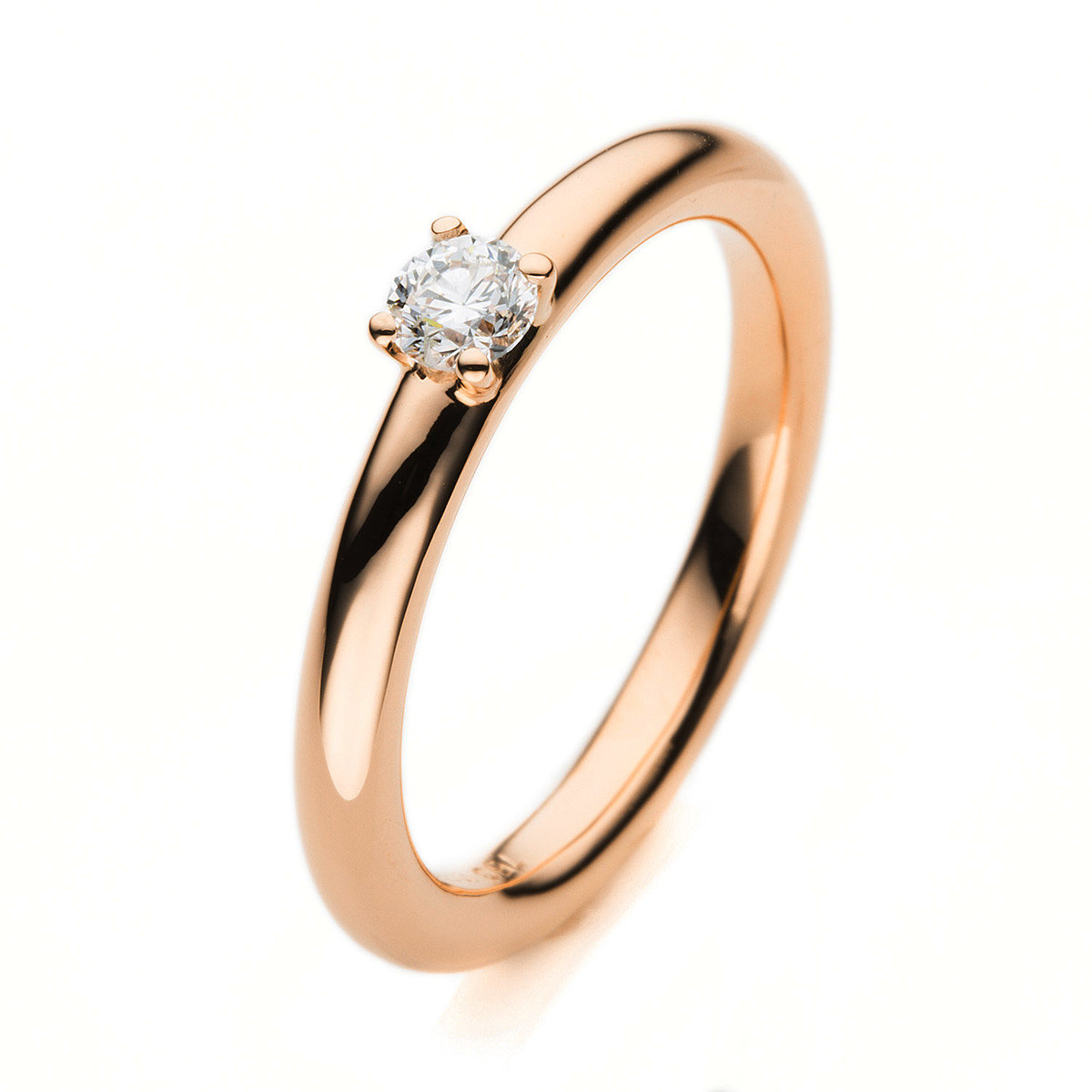 Ring 4er-Krappe 18 kt RG, poliert