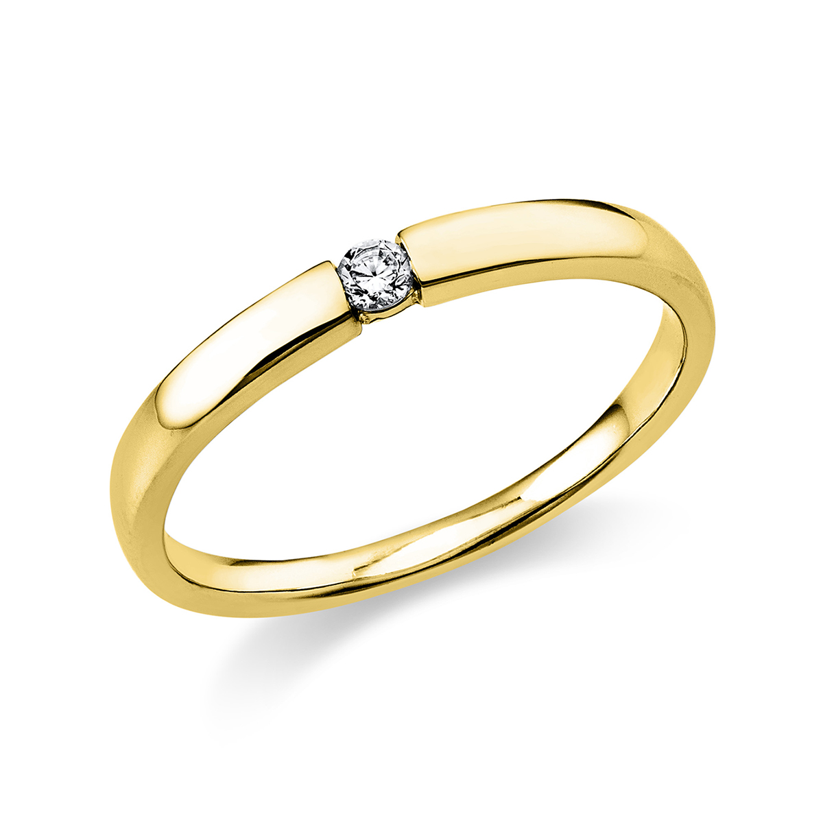 Ring 14 kt GG, poliert