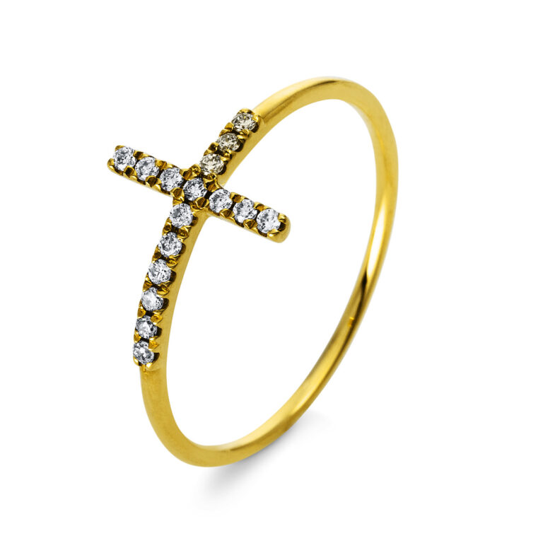 Ring 18 kt GG "Kreuz"