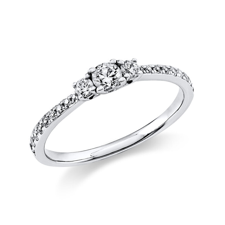 Ring 4er-Krappe 14 kt WG