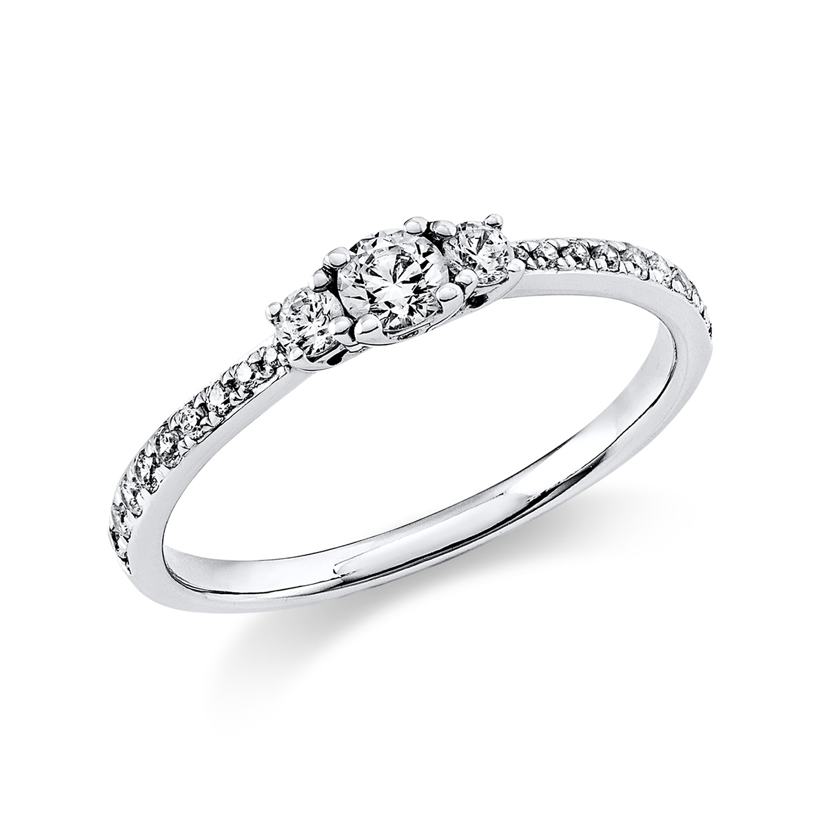 Ring 4er-Krappe 14 kt WG
