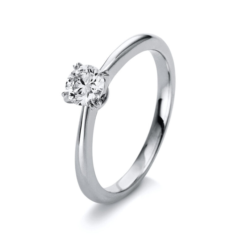 Ring 4er-Krappe 18 kt WG+P950